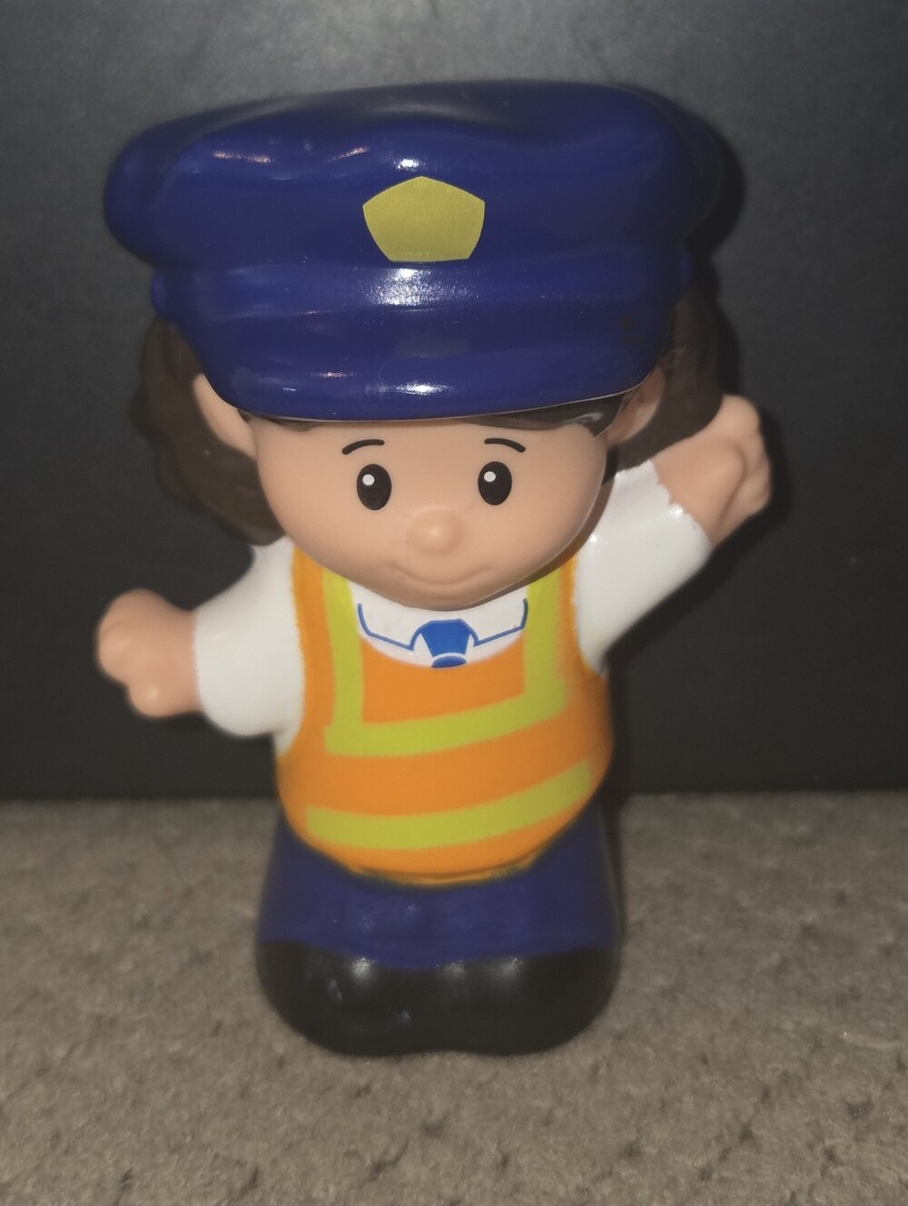 Fisher Price Little People Crossing Guard For School Bus Girl Helper Traffic Cop